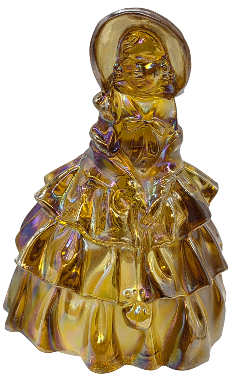 Wheaton Glass 1960’s AMBER Carnival Glass Southern Belle
